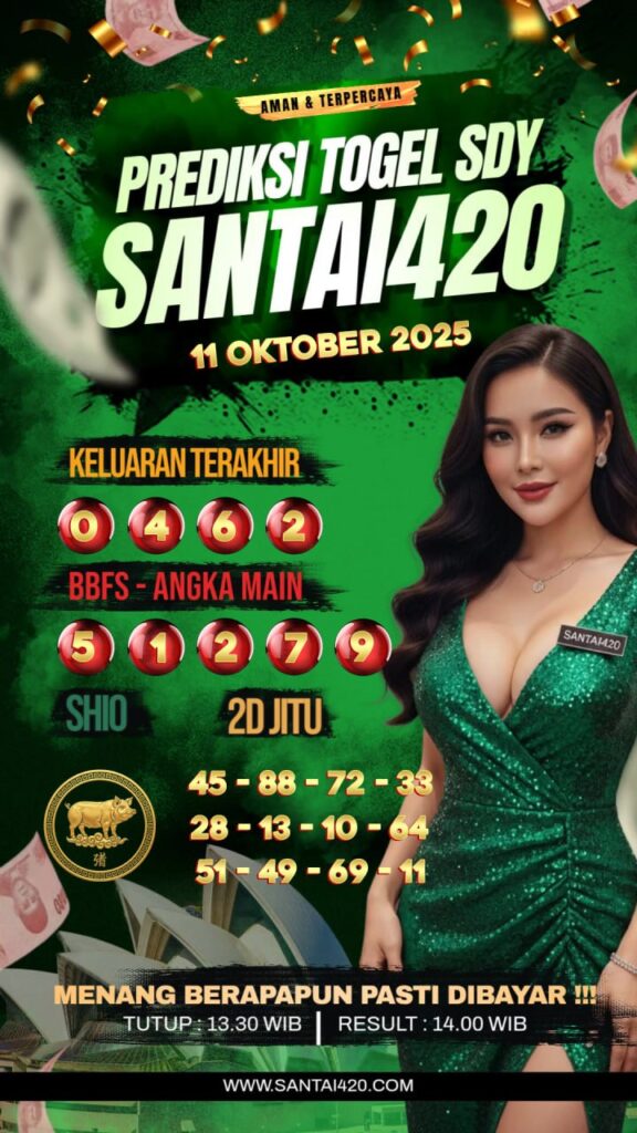 Prediksi Togel SDY 11 Oktober 2025