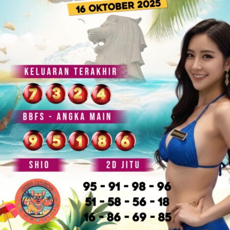 Prediksi Togel Singapore 16 Oktober 2025 – Data Angka Main Jitu