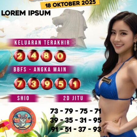Prediksi Togel Singapore 18 Oktober 2025: Angka Jitu dan Tips Menang Terpercaya