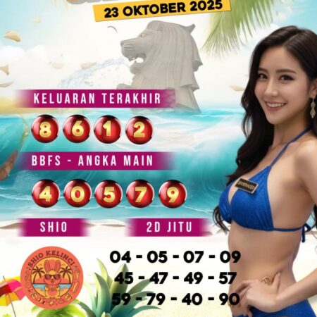 Prediksi Togel Singapur 23 Oktober 2025: Bocoran Akurat untuk Jackpot Besar