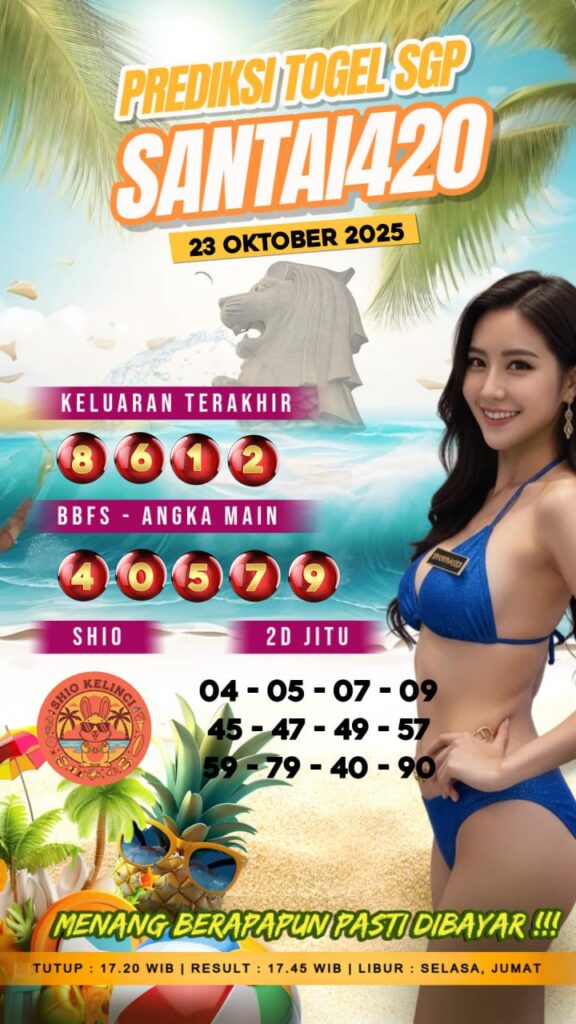 Prediksi Togel SGP 23 Oktober 2025
