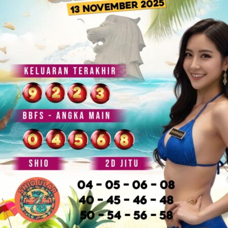 Prediksi Togel Singapore 13 November 2025 – Angka Jitu Sore Ini