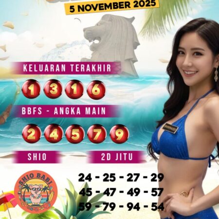 Prediksi Togel Singapore 5 November 2025: Angka Jitu SGP Hari Ini untuk Calon Pemenang