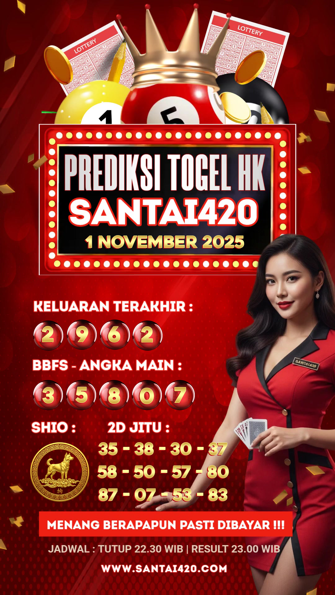 SANTAI420 PREDIKSI TOGEL HONGKONG 1 november 2025