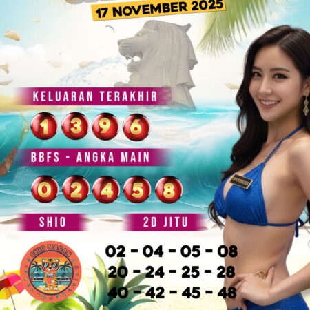 PREDIKSI TOGEL SGP 17 NOVEMBER 2025: ANGKA JITU SGP SIAP MELEDAK HARI SENIN!
