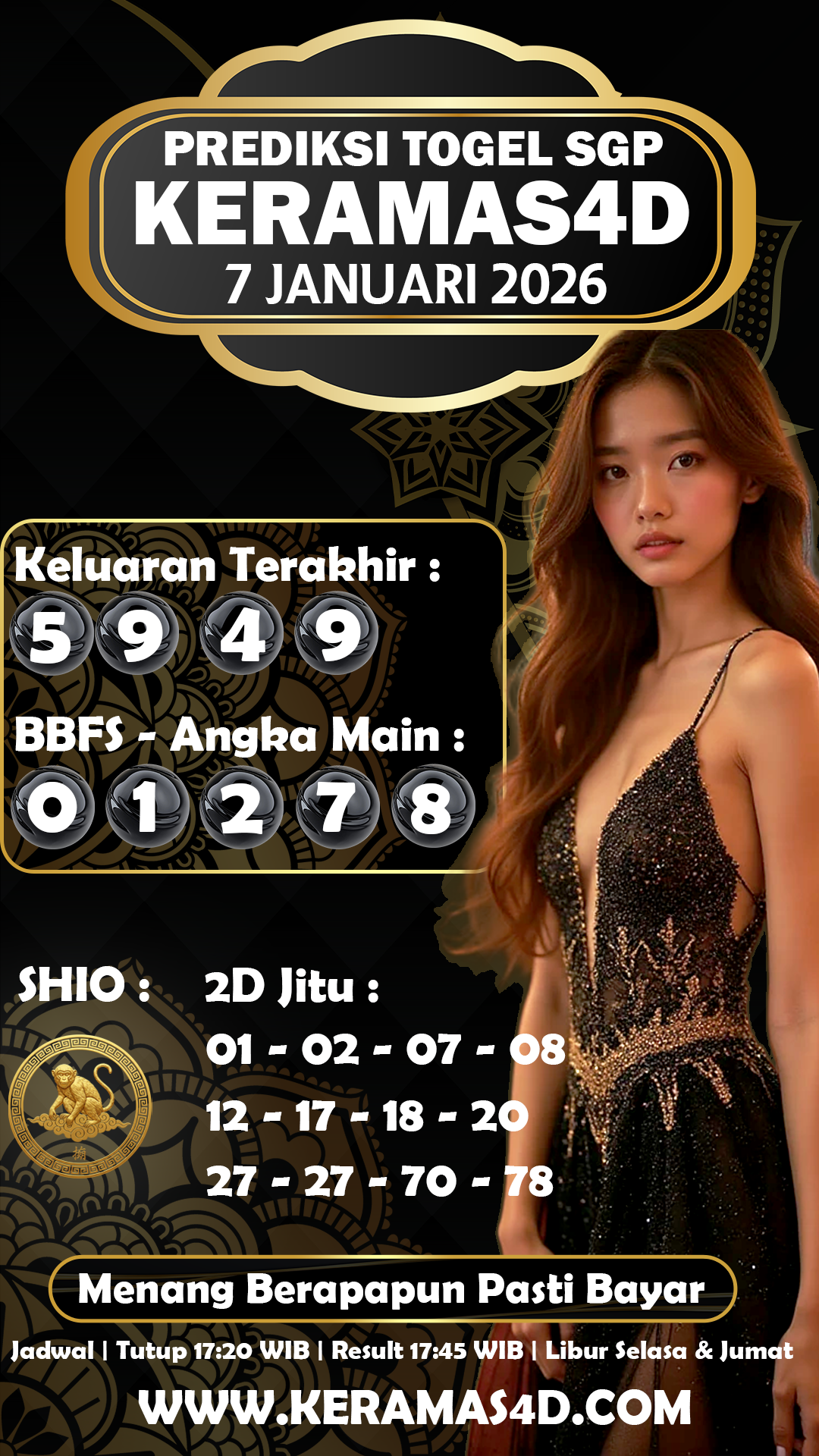 PREDIKSI TOGEL SGP 7 Januari 2025